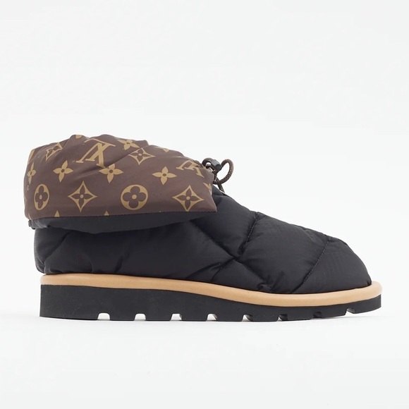 Louis Vuitton Shoes - Louis Vuitton Black Brown Pillow Comfort Monogram Anke Boots